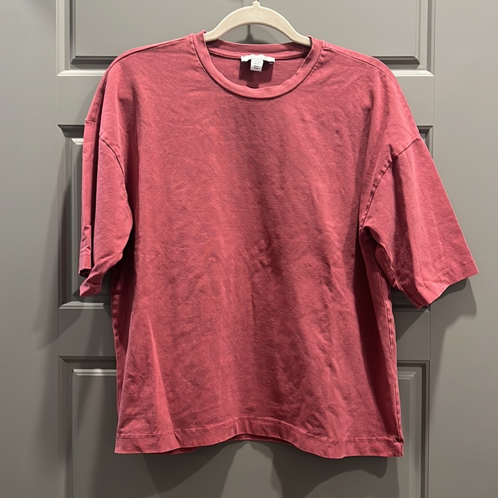 Topshop acid wash oversized T-shirt in rose pink - Picture 5 of 9